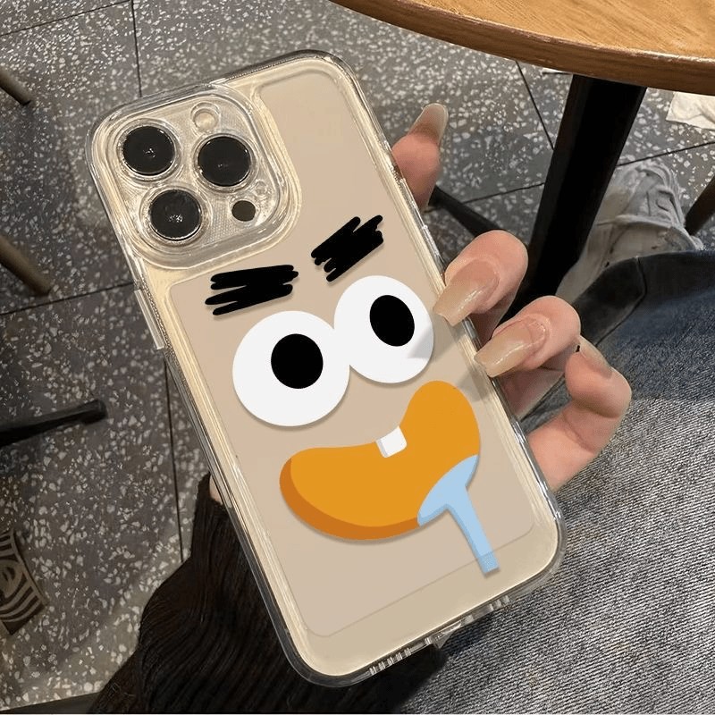 流口水表情适用苹果15PROMAX手机壳iPhone16透明14创意13可爱12爆