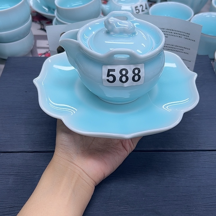 龙泉云间青瓷小米茶器