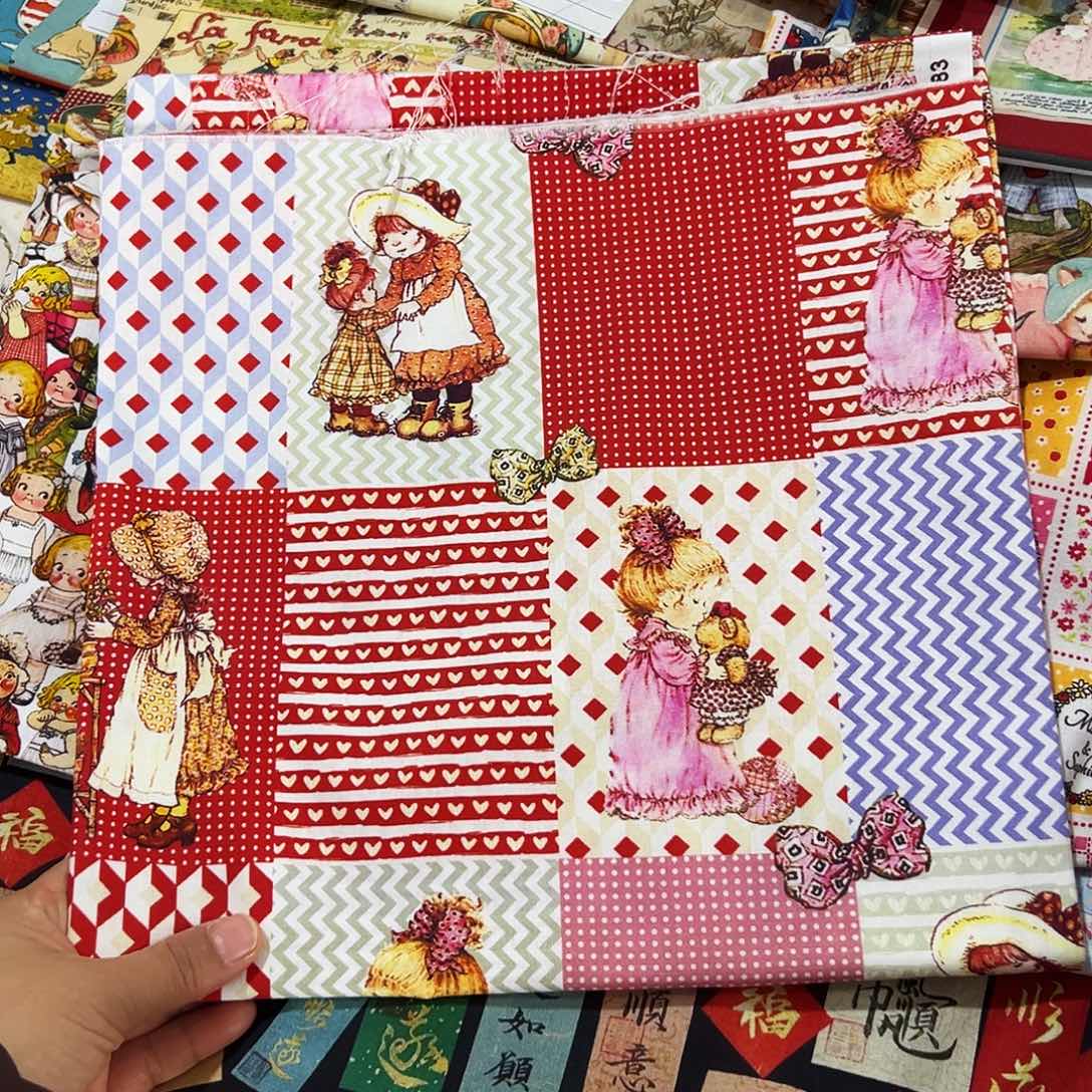 杉***7棉一米价纯棉平布1.1米宽果子块