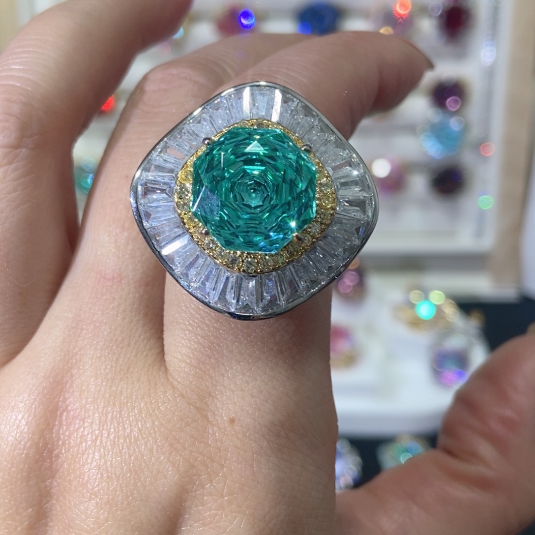 66锆石（处理）戒指