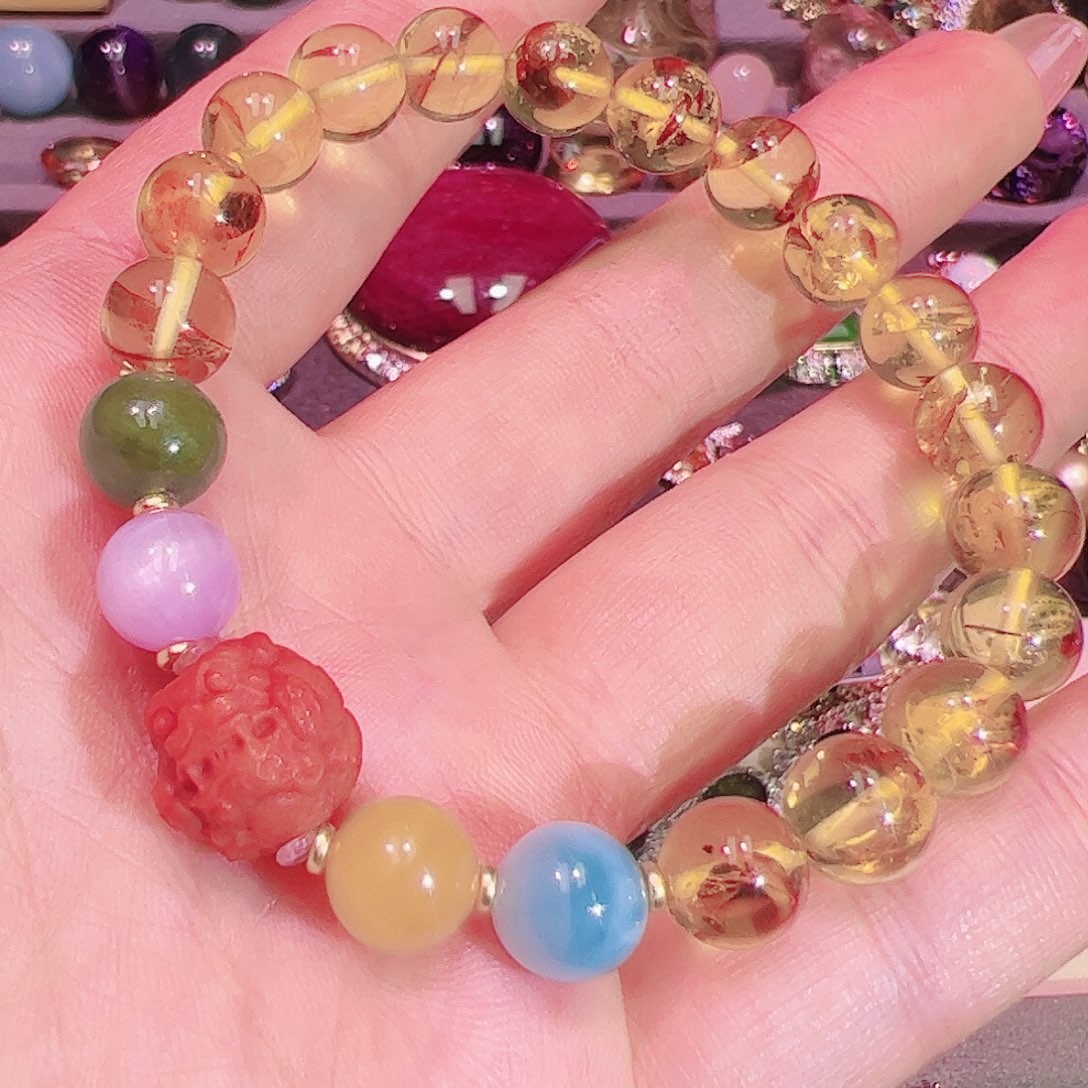 琥珀（花珀）手链未镶嵌