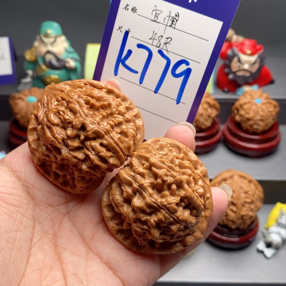 文玩核桃吊坠官帽48