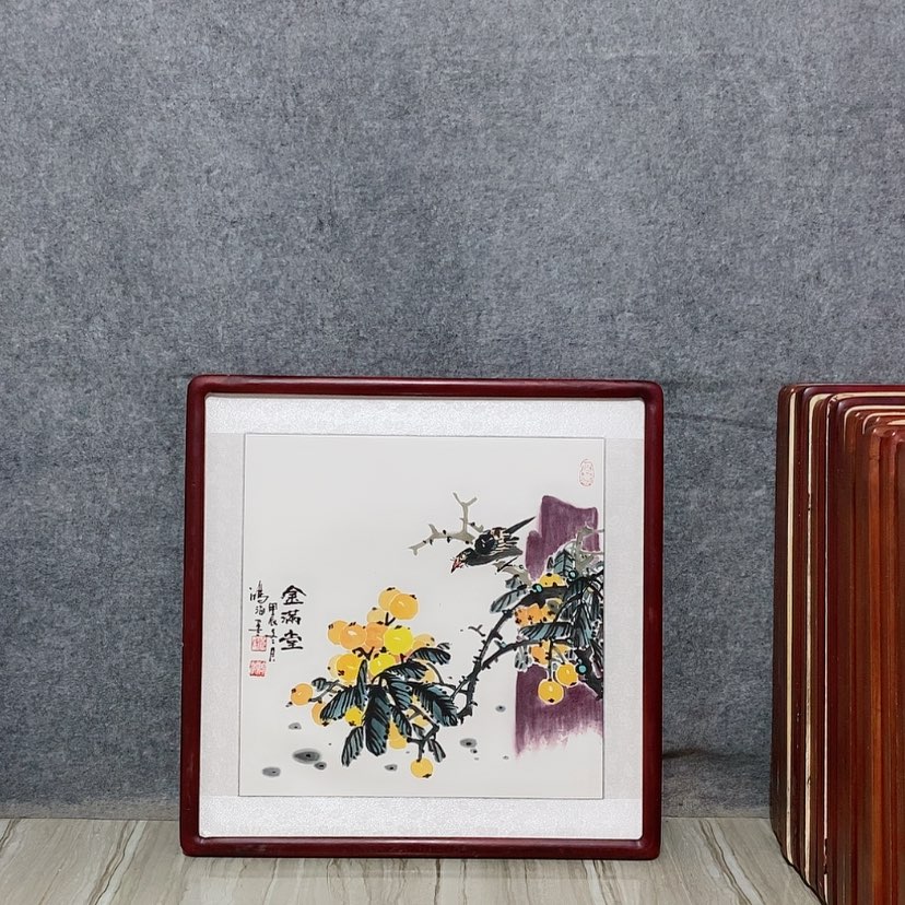 【闪购商品】国画书画作品带框65×65厘米