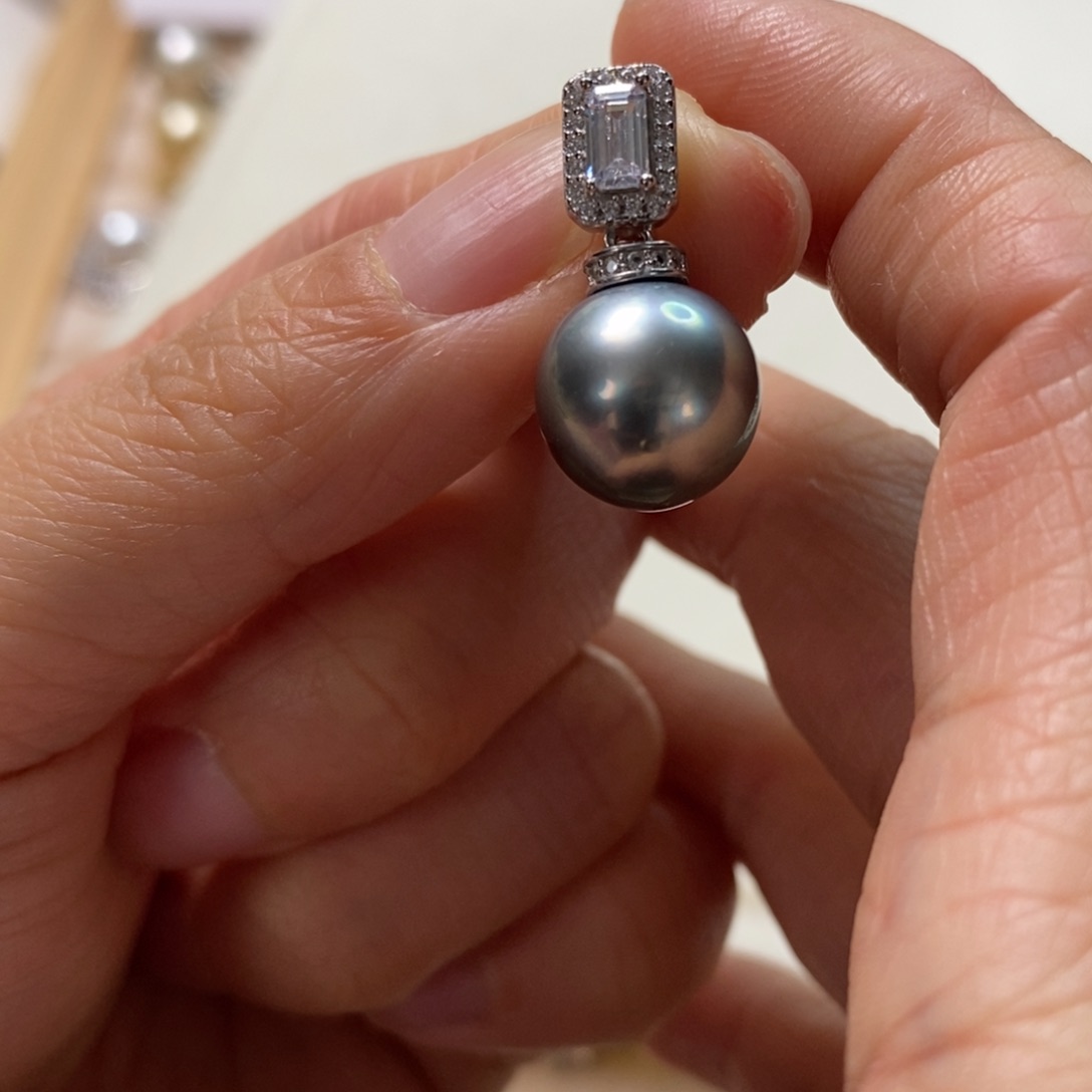 海水珍珠颈饰银S925镶嵌