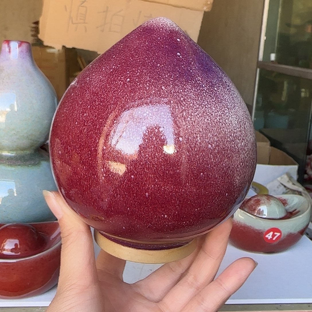 陶摆件郑家钧窑摆件微瑕