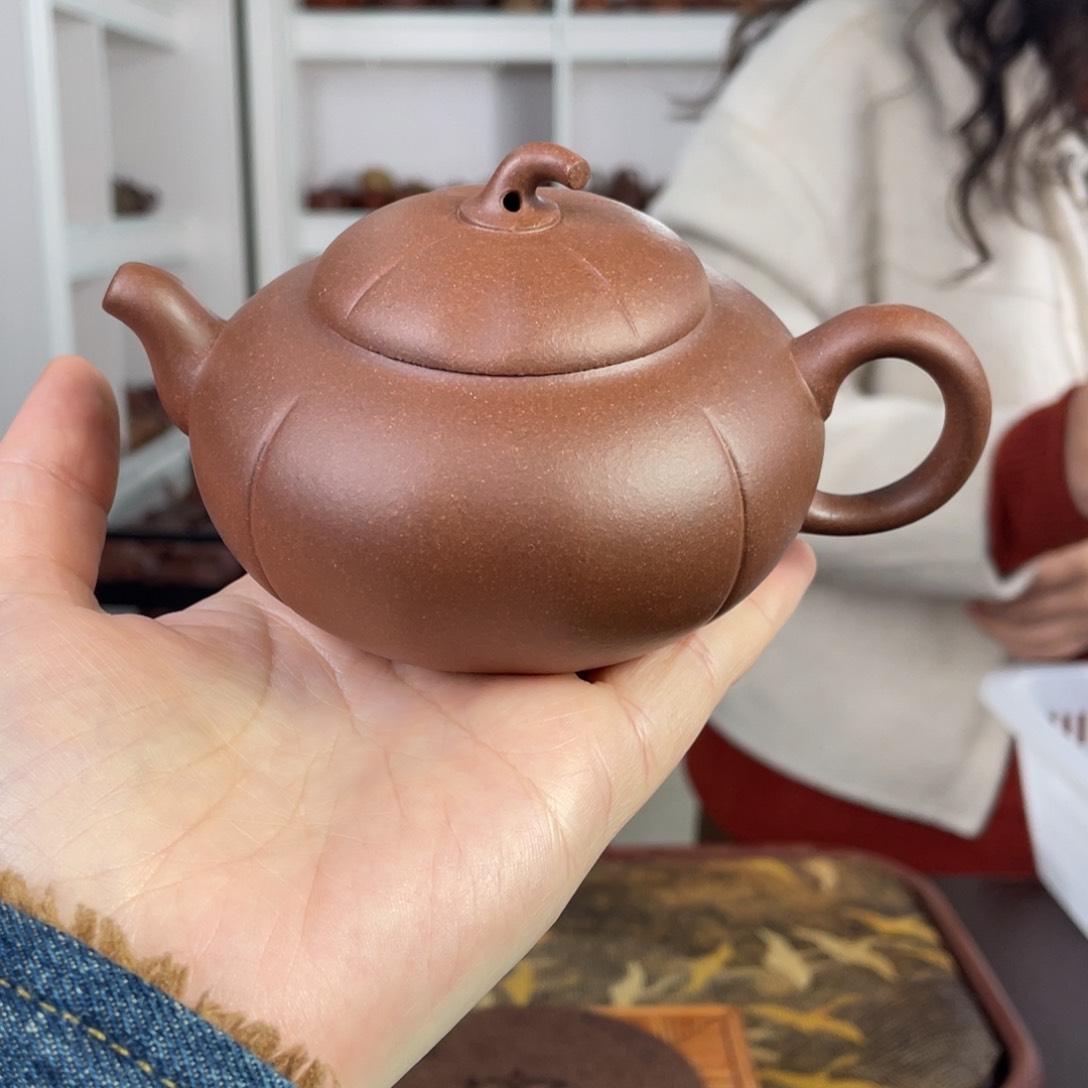 紫砂茶壶底槽清茄瓜240cc