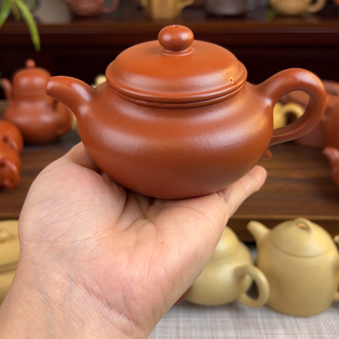 茶壶紫砂朱泥仿古全手210cc