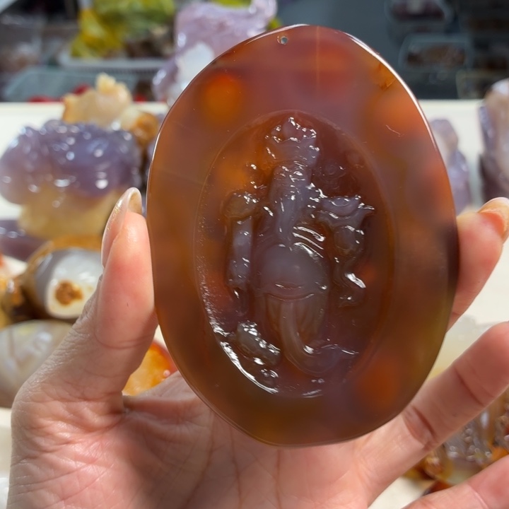 玛瑙/玉髓未镶嵌吊坠(不含链)