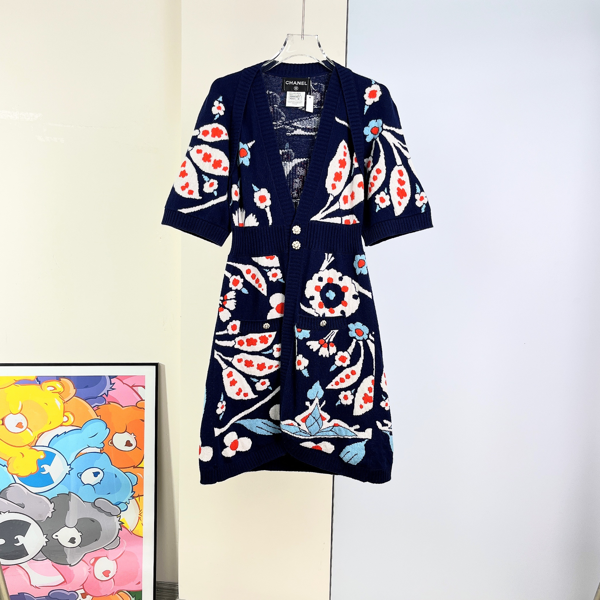 99新 Chanel/香奈儿 长款针织开衫外套/38码/Xsp29842