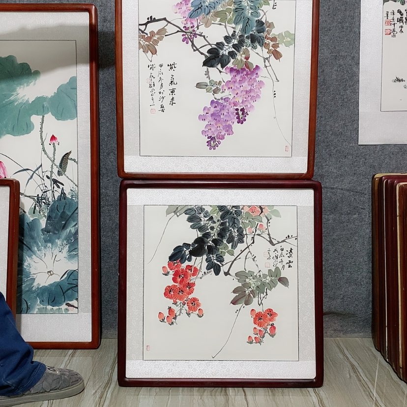 【闪购商品】国画书画作品带框65×65厘米