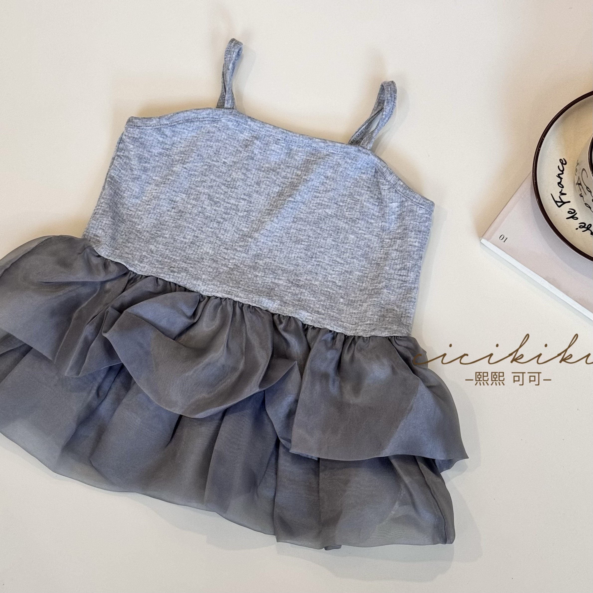 儿童夏季新款轻奢潮服上衣吊带背心 15103