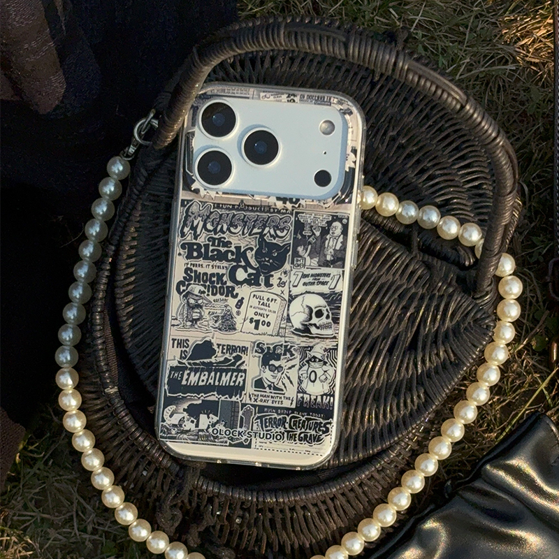 OLOCK 黑白漫画 适用iphone苹果磁吸17手机壳plus1314/1516pormax