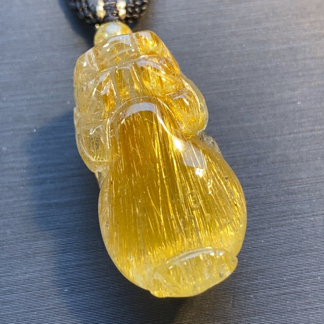 水晶颈饰未镶嵌发晶小貔貅