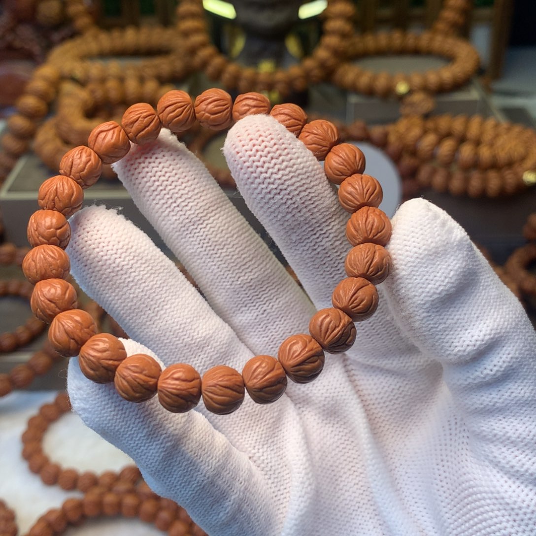 骑***者桃核手串秦岭龙纹