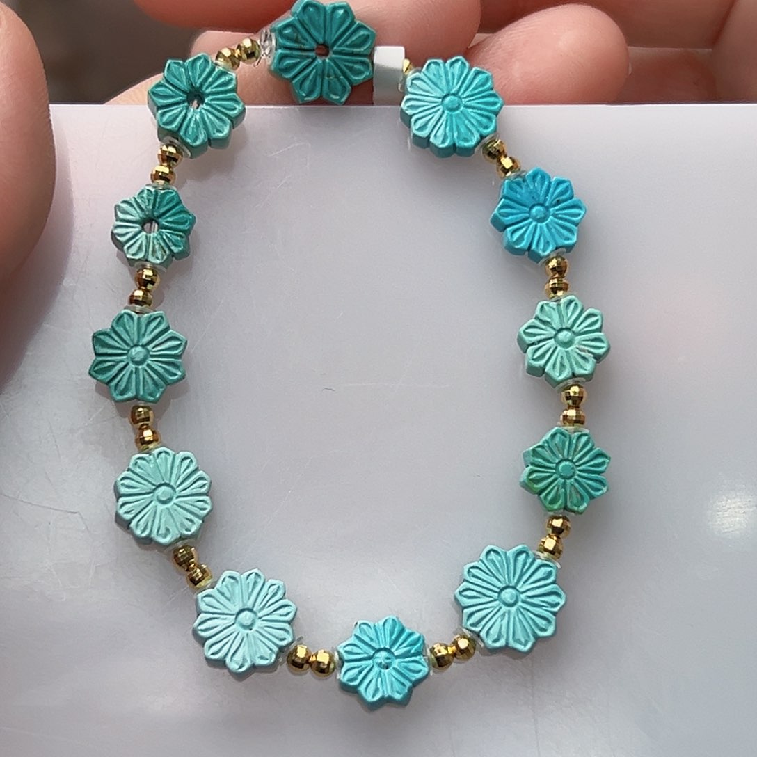 绿松石珠宝奇石18K金镶嵌