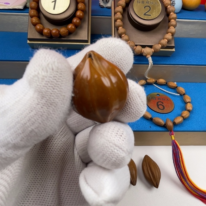 漳***叶手串橄榄核闪电购2