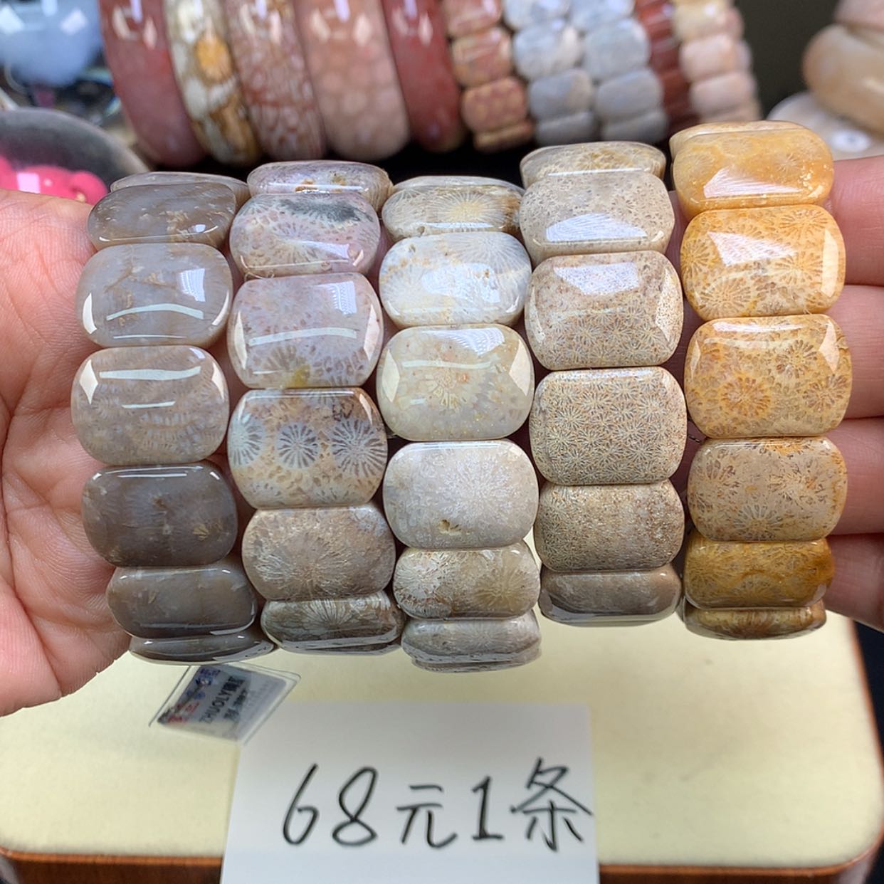 【闪购商品】颈饰未镶嵌硅化珊瑚（珊瑚玉）13号手牌68一条可挑