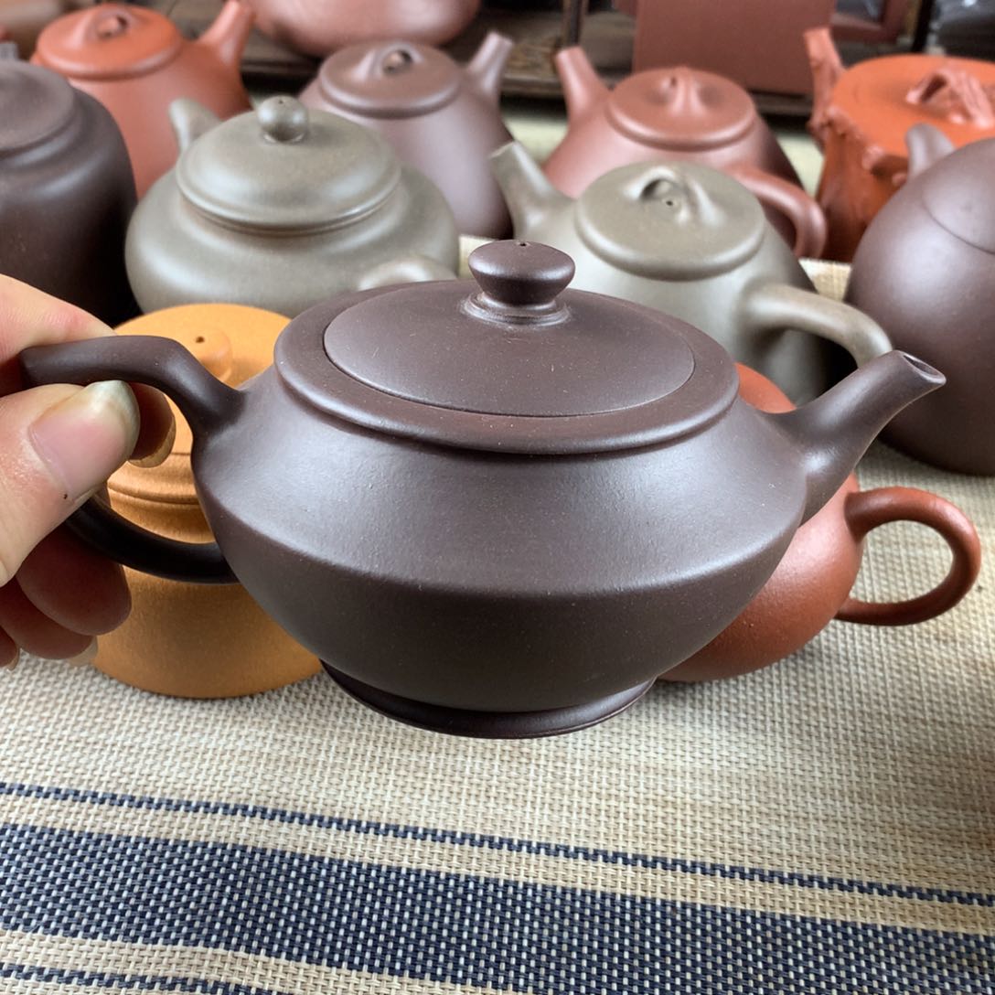 紫砂茶壶四号井紫泥