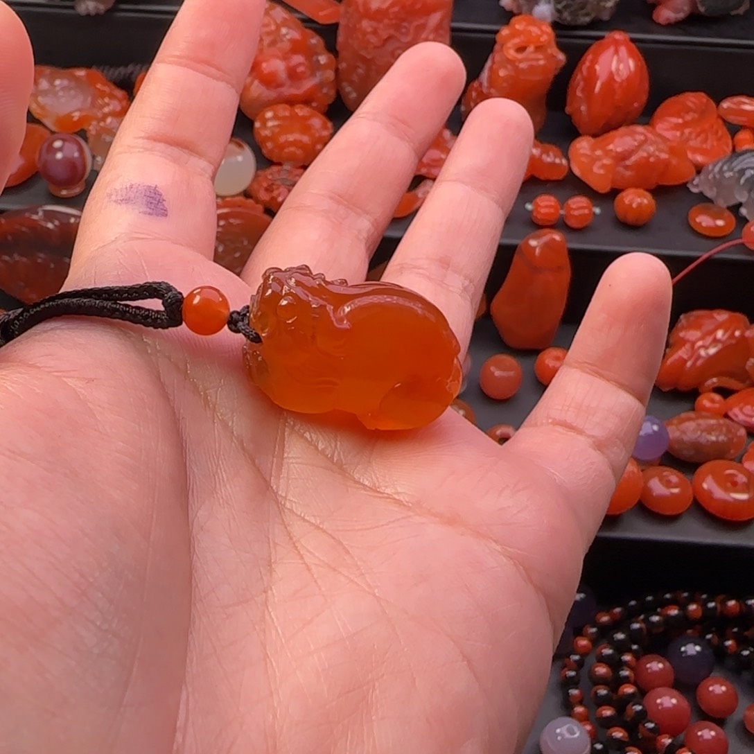 南红玛瑙貔貅挂件未镶嵌～*～