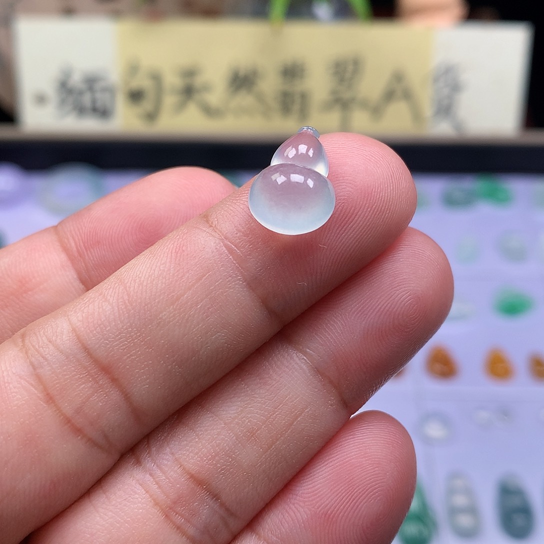 翡翠散珠缅甸天然A货翡翠冰种葫芦