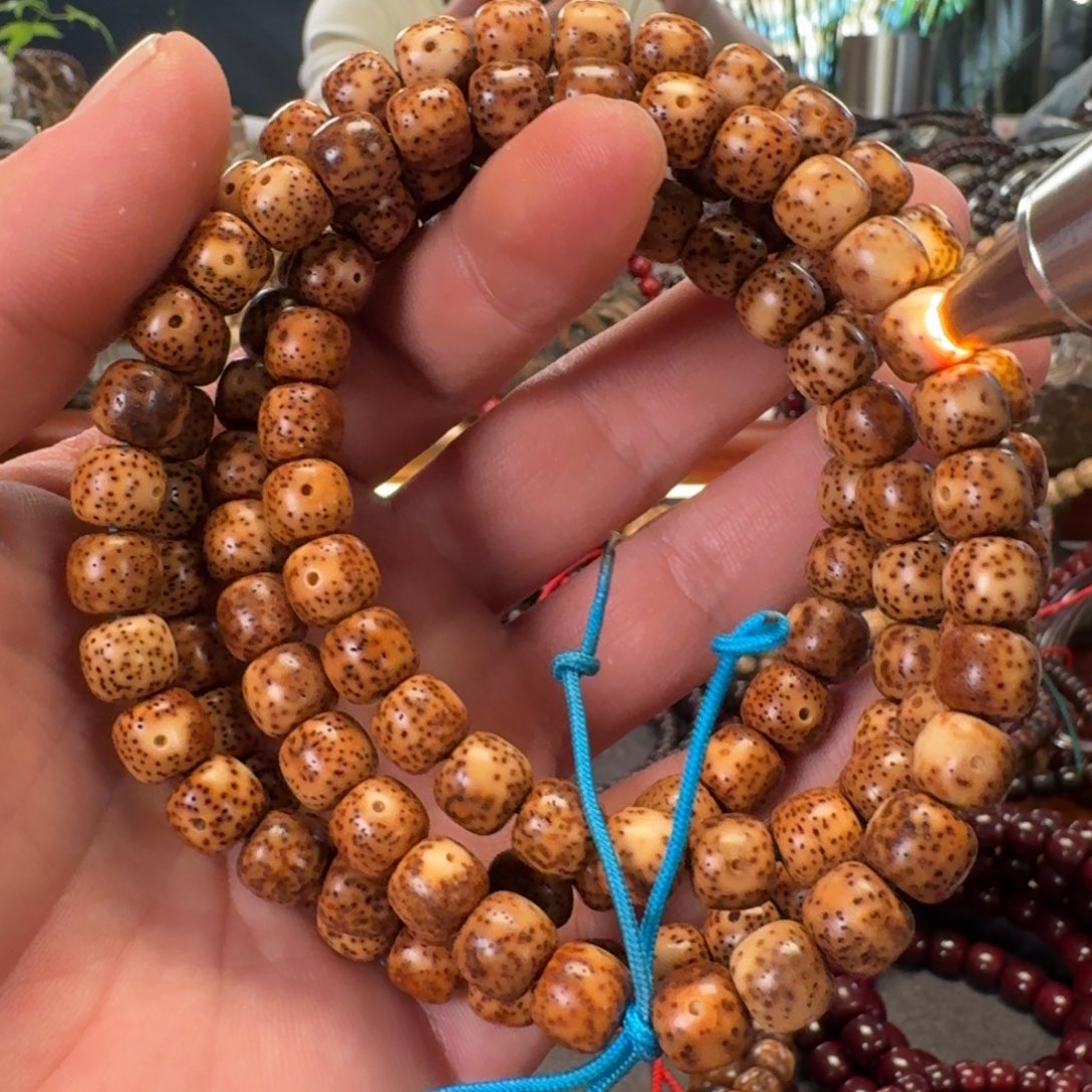 吊坠星月菩提12年原生态陈化老油料卡9.5虎皮玉化120颗