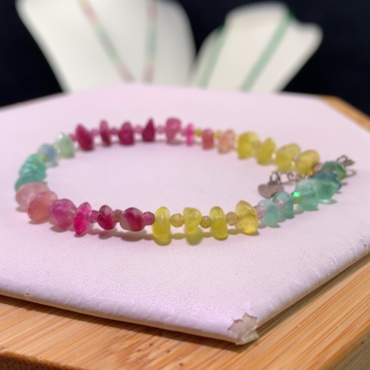 双色碧玺手链未镶嵌