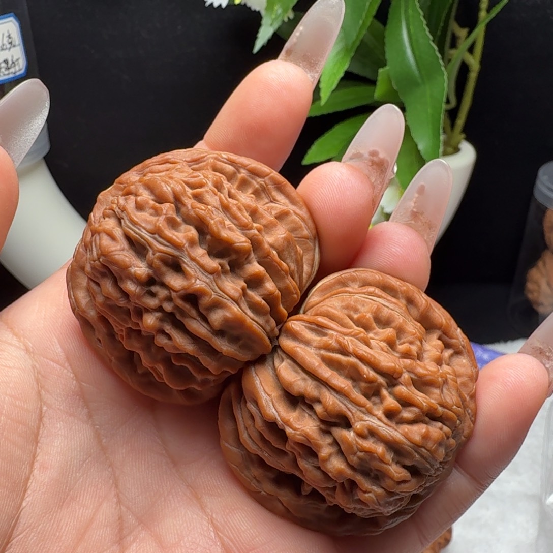 衍***物把件文玩核桃45蓟县楼