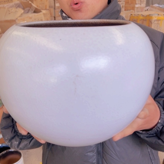 紫砂花盆高23口22————