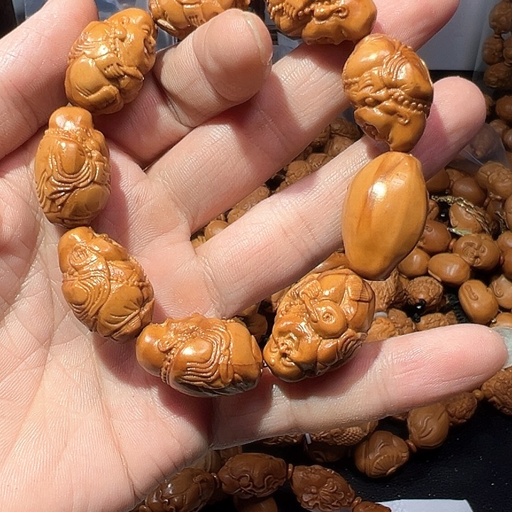 橄榄核手串/手链瑕疵小弥勒手串