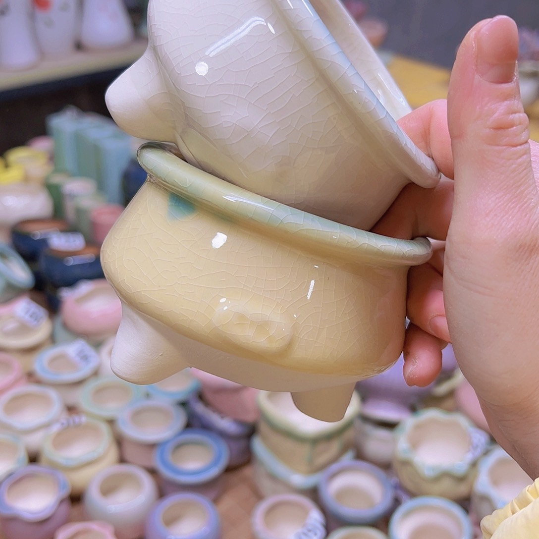 红陶陶瓷花盆满12包邮