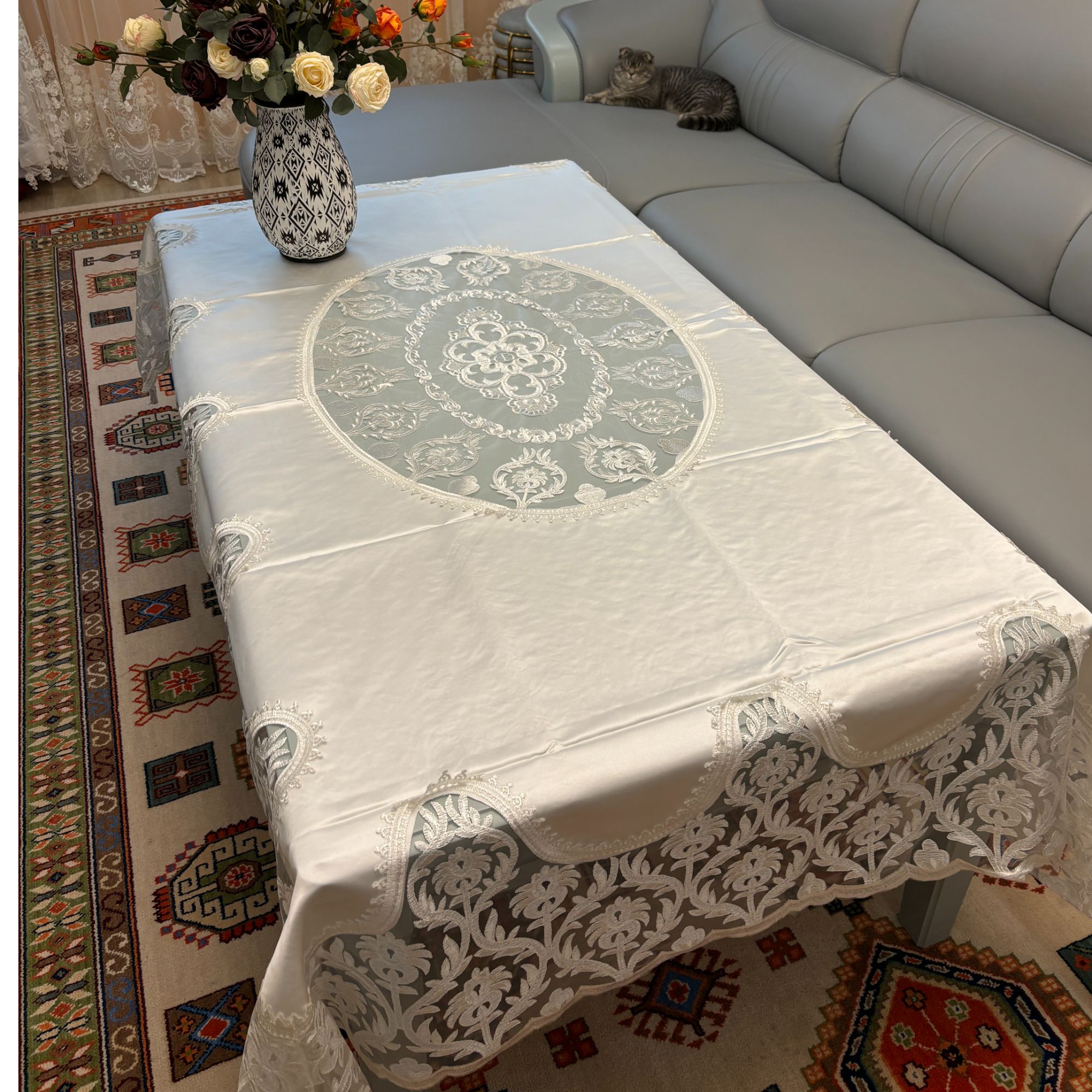 民族风  豪马花桌布