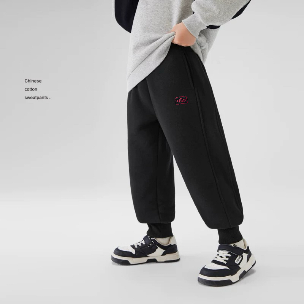 婴格朗迪加绒中厚棉裤K233儿童男童女童春秋休闲百搭卫裤