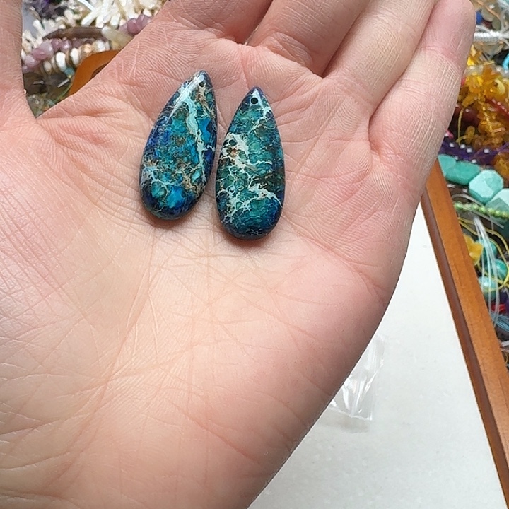 玛瑙/玉髓未镶嵌珠宝半成品一个15x34m帝王石吊坠