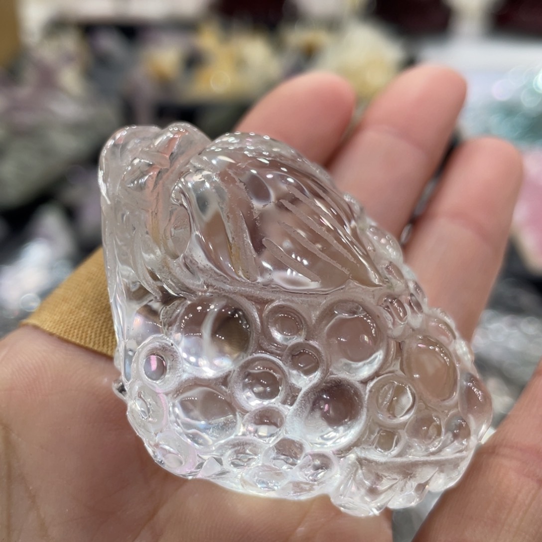 水晶摆件三脚金蟾未镶嵌