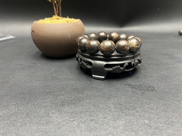 【小茜甄选】F033沉木圆珠手串1.8