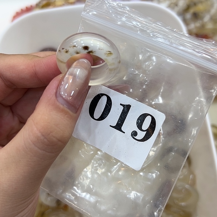 玛瑙/玉髓戒指合金19港17