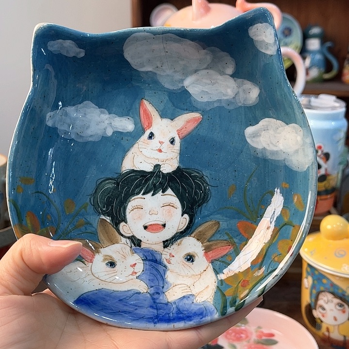 陶景德镇釉下手绘陶瓷 
