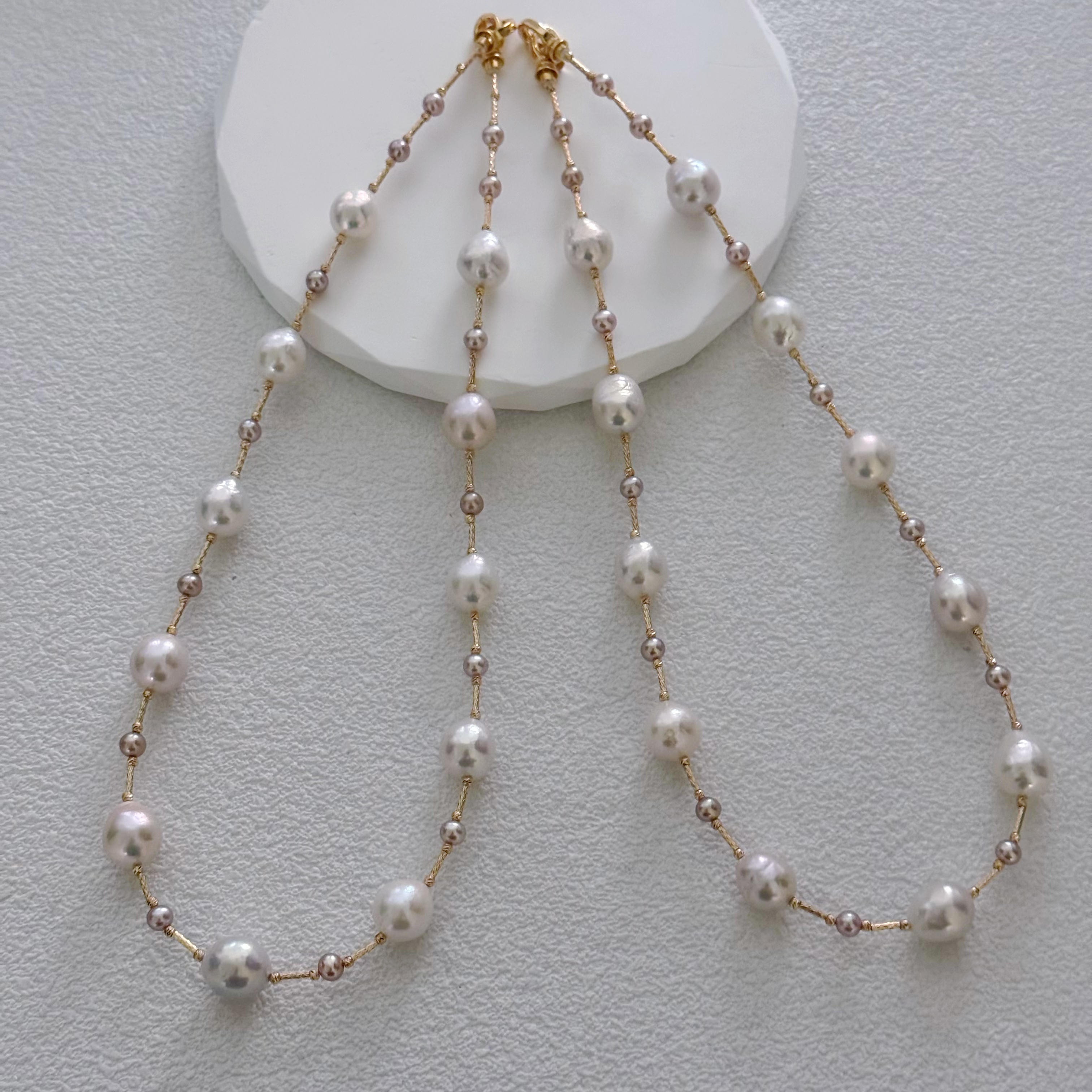 【珠纪儿】淡水珍珠设计款满天星项链S925银多样性发一