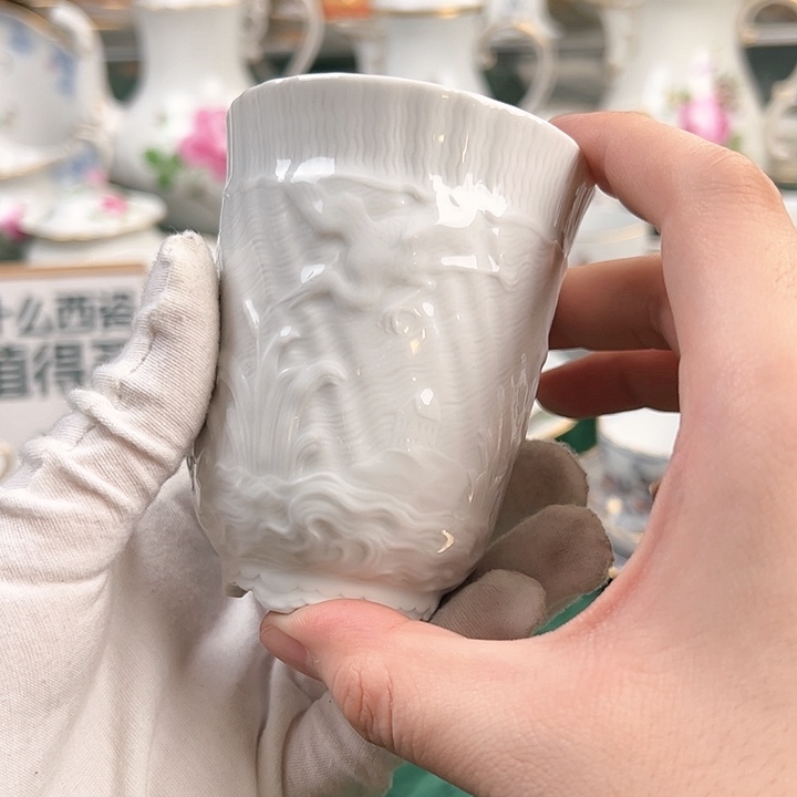 瓷片梅森新品天鹅手握杯