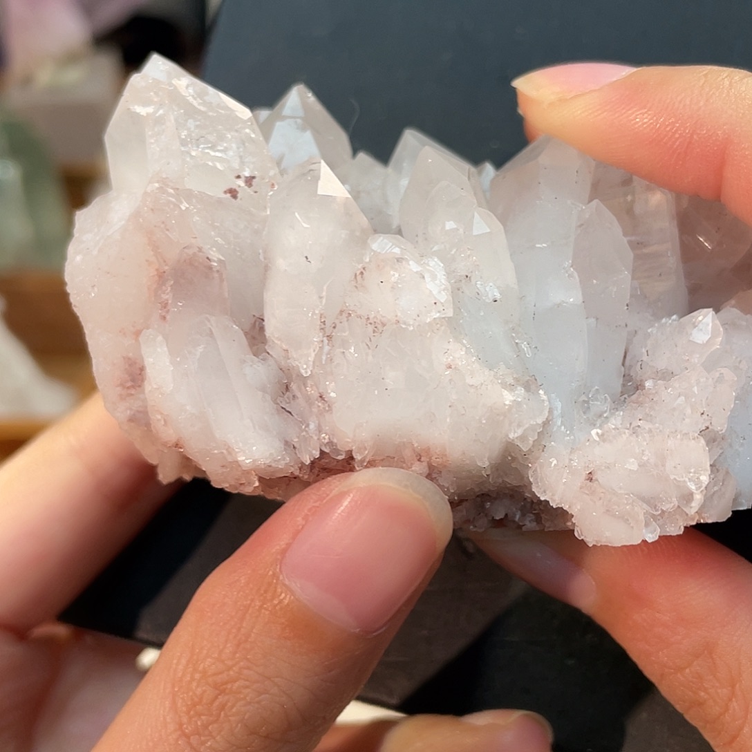 水晶手串未镶嵌粉利姆晶簇 113号