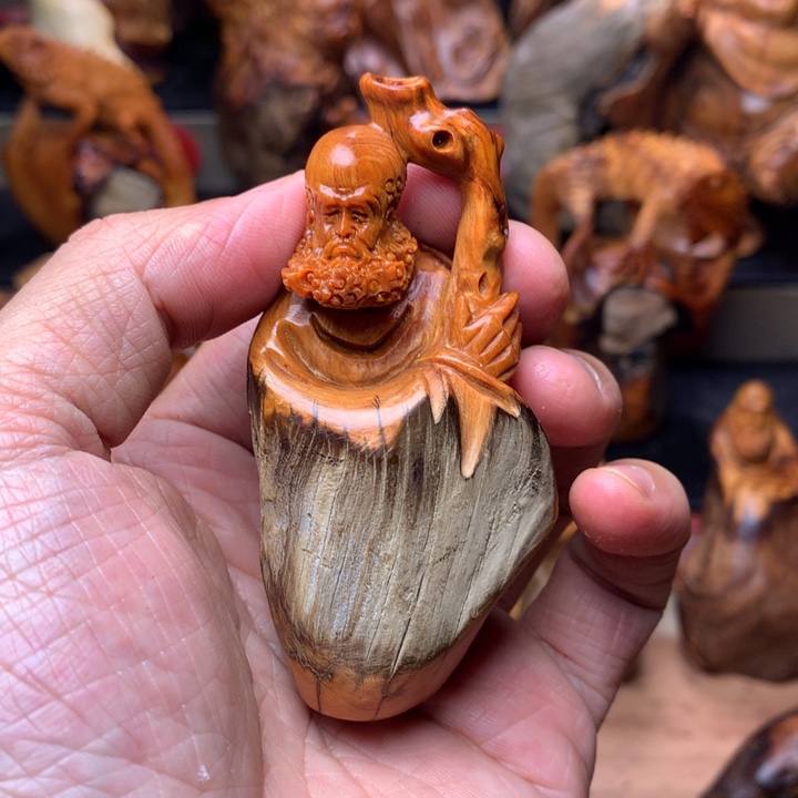 柏木（崖柏）崖柏陈化料手把件