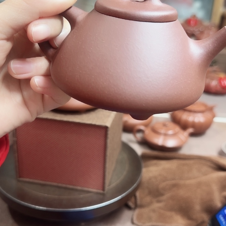 茶案紫砂宜兴紫砂壶源矿紫泥200cc