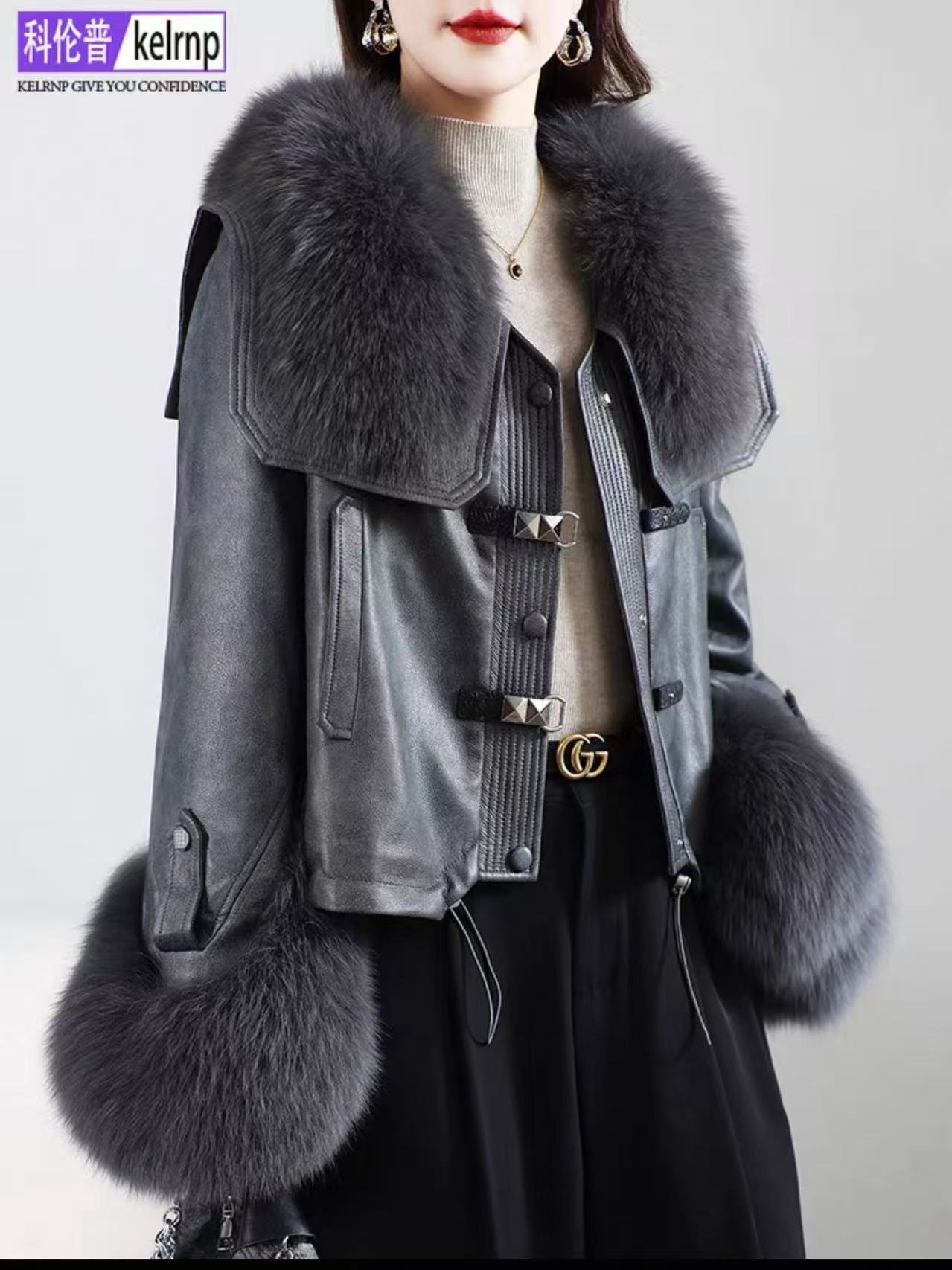 【WEIJIA.维嘉】时尚百搭气质轻奢秋冬短款皮草外套欲望都市 