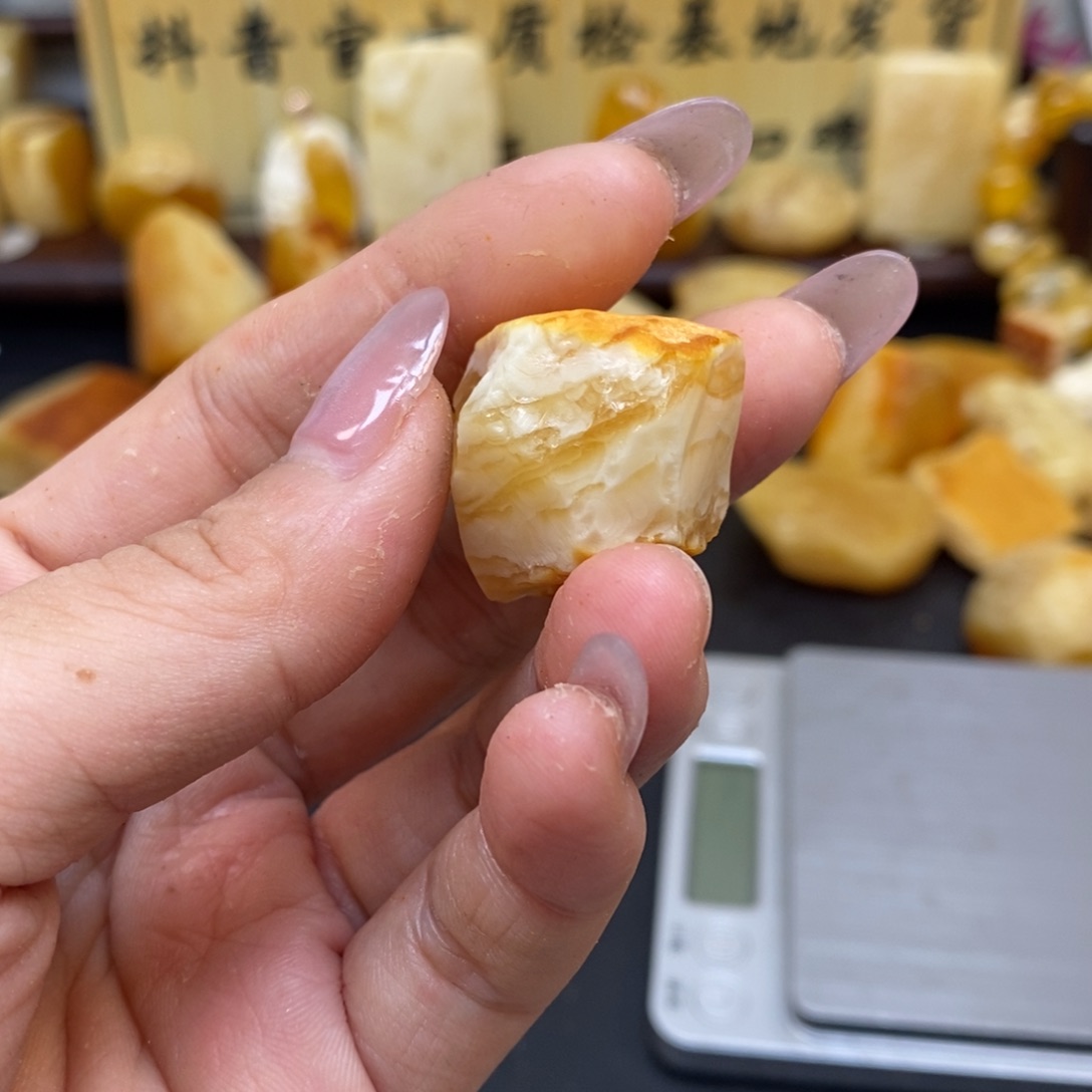 定制琥珀未镶嵌铁***鹅蜜蜡原石定制不退不换