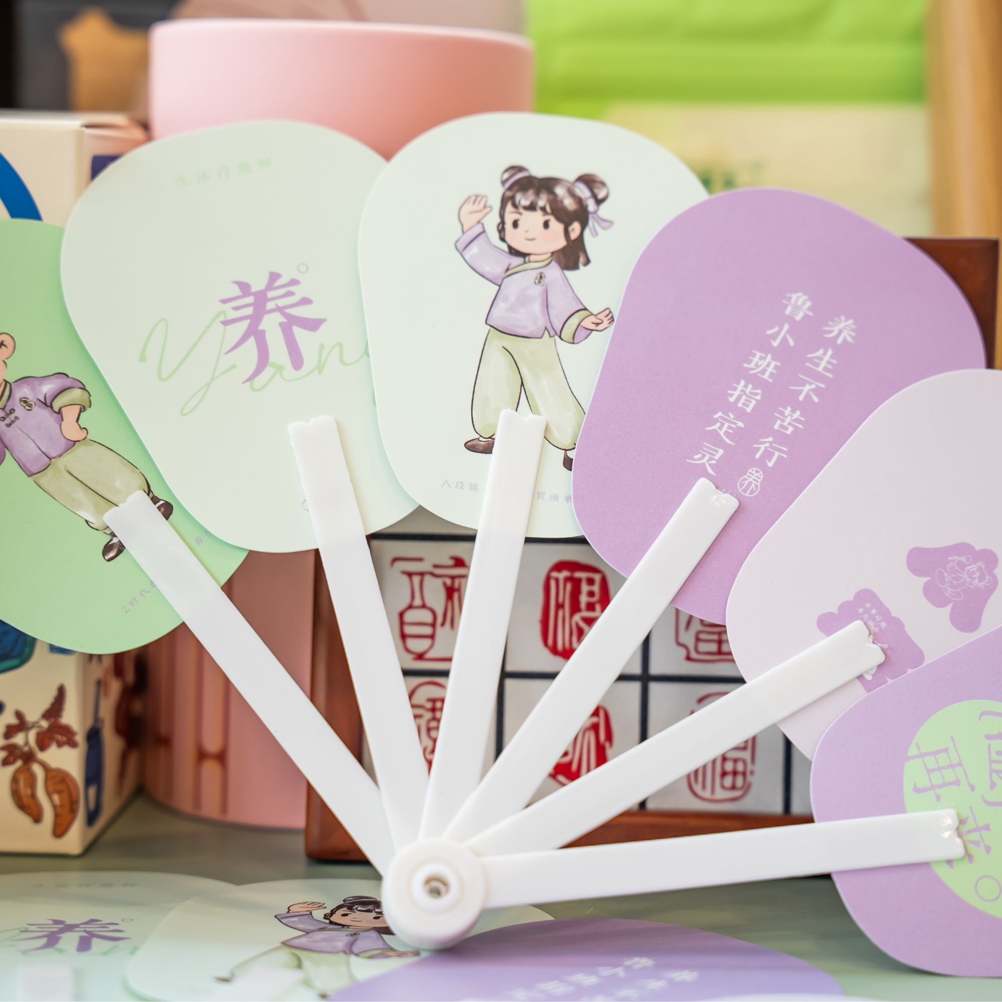 国潮设计卡通人物定制款折叠文创夏日双面清凉便携耐用礼品小扇子