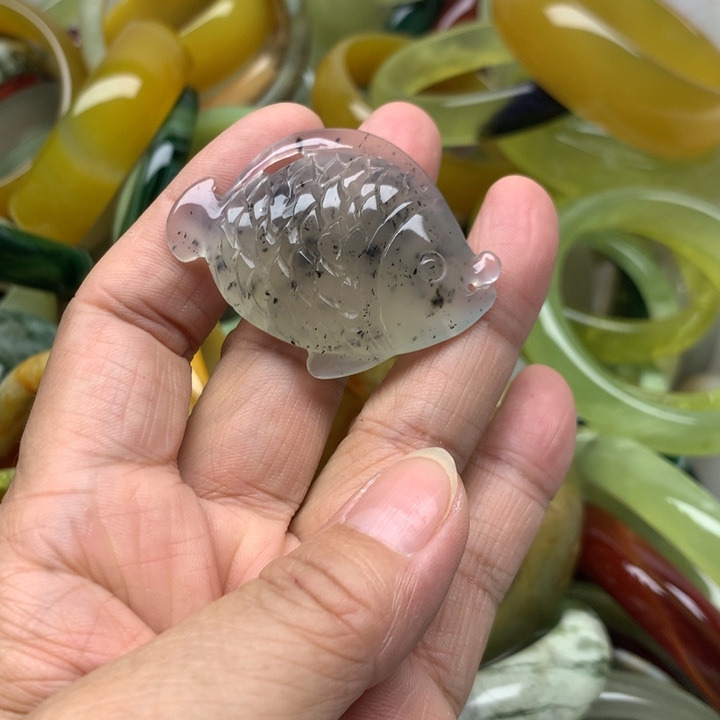 蛇纹石玉合金颈饰