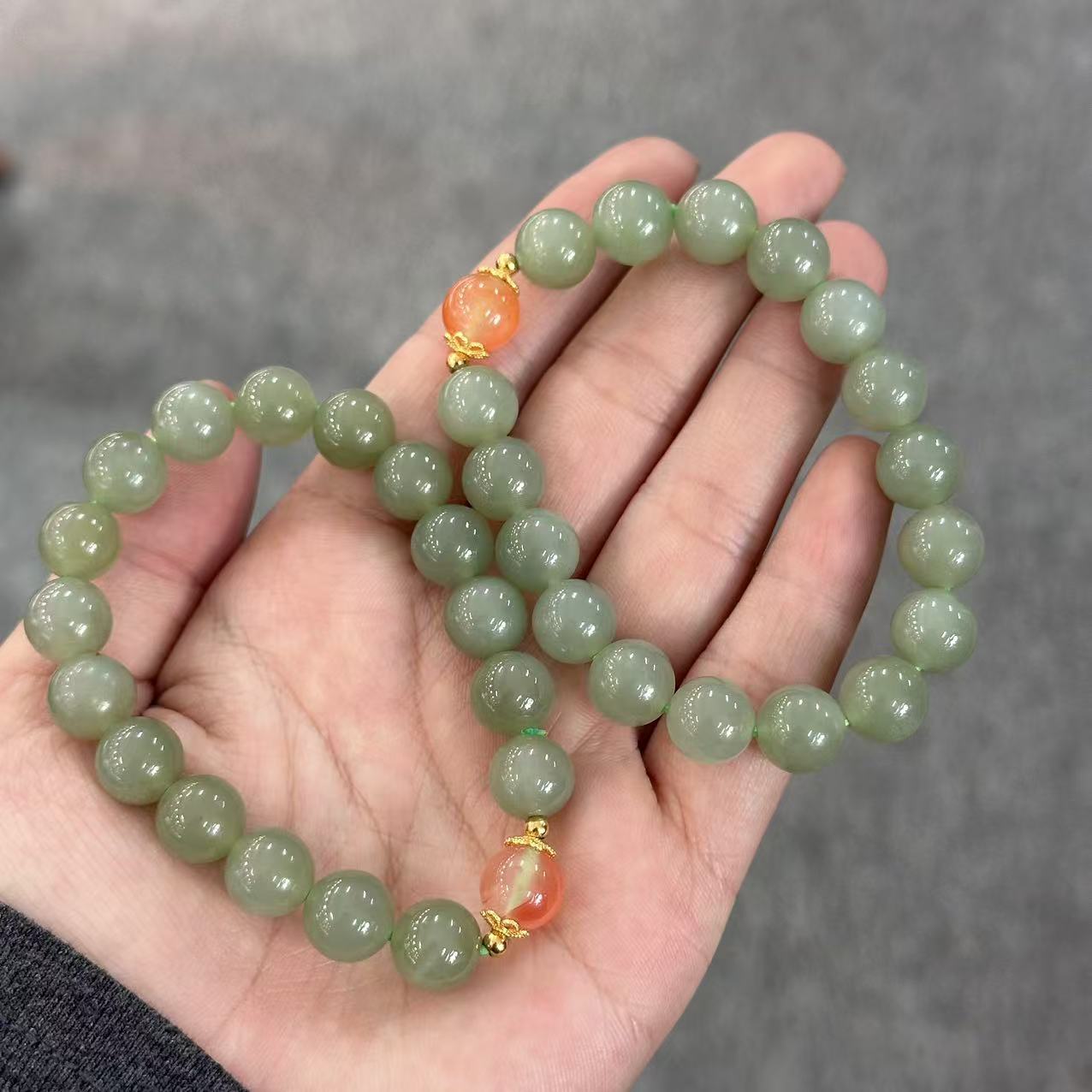 【菲菲】和田玉手串多样性发其一@k