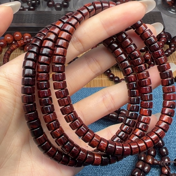 柠***c木海南红降4*7药片珠