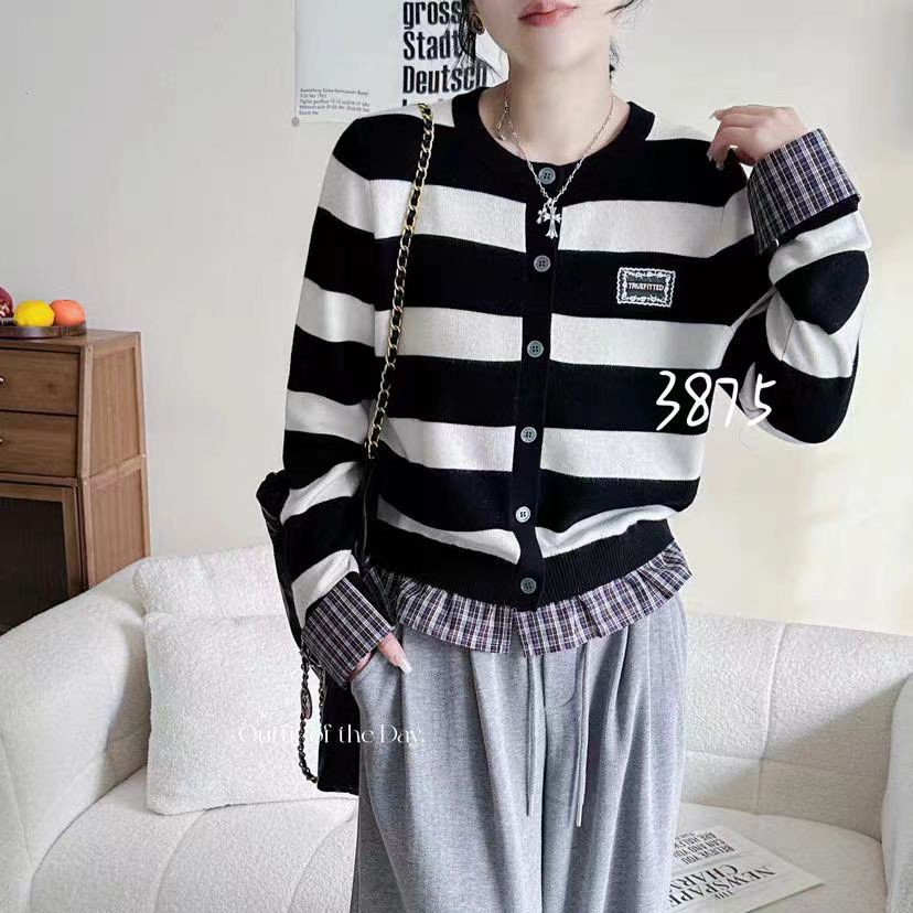 开衫羊毛衫假两件