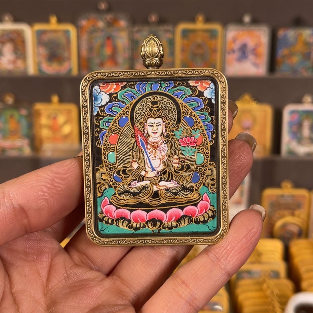 吊坠虚空藏青海热贡唐卡